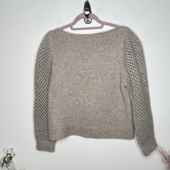 LOVESHACKFANCY Rosie Baby Alpaca Sweater Oatmeal Cream Tan {3R34} - Picture 5 of 8